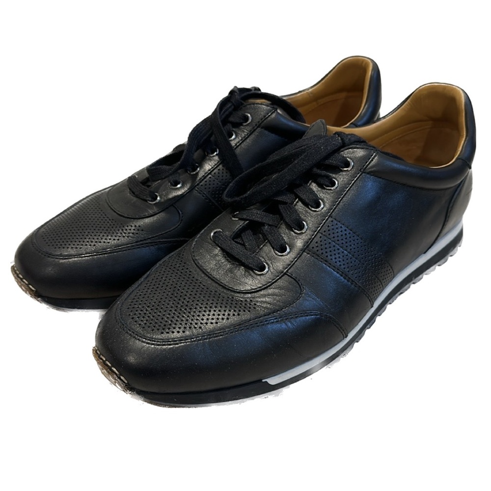 MAGNANNI - Black Lizandro Leather Sneaker Size 43 (10)